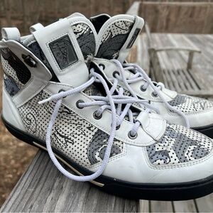 Versace Collection White and Gray Sneakers